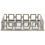Rhoda Rectangle Nickle Finish Mirror Tray