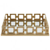 Rhoda Square Gold Mirror Tray