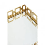 Rhoda Square Gold Mirror Tray