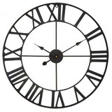 Genova Black Metal Wall Clock