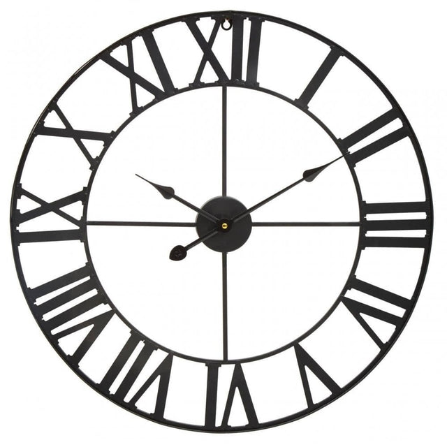 Genova Black Metal Wall Clock