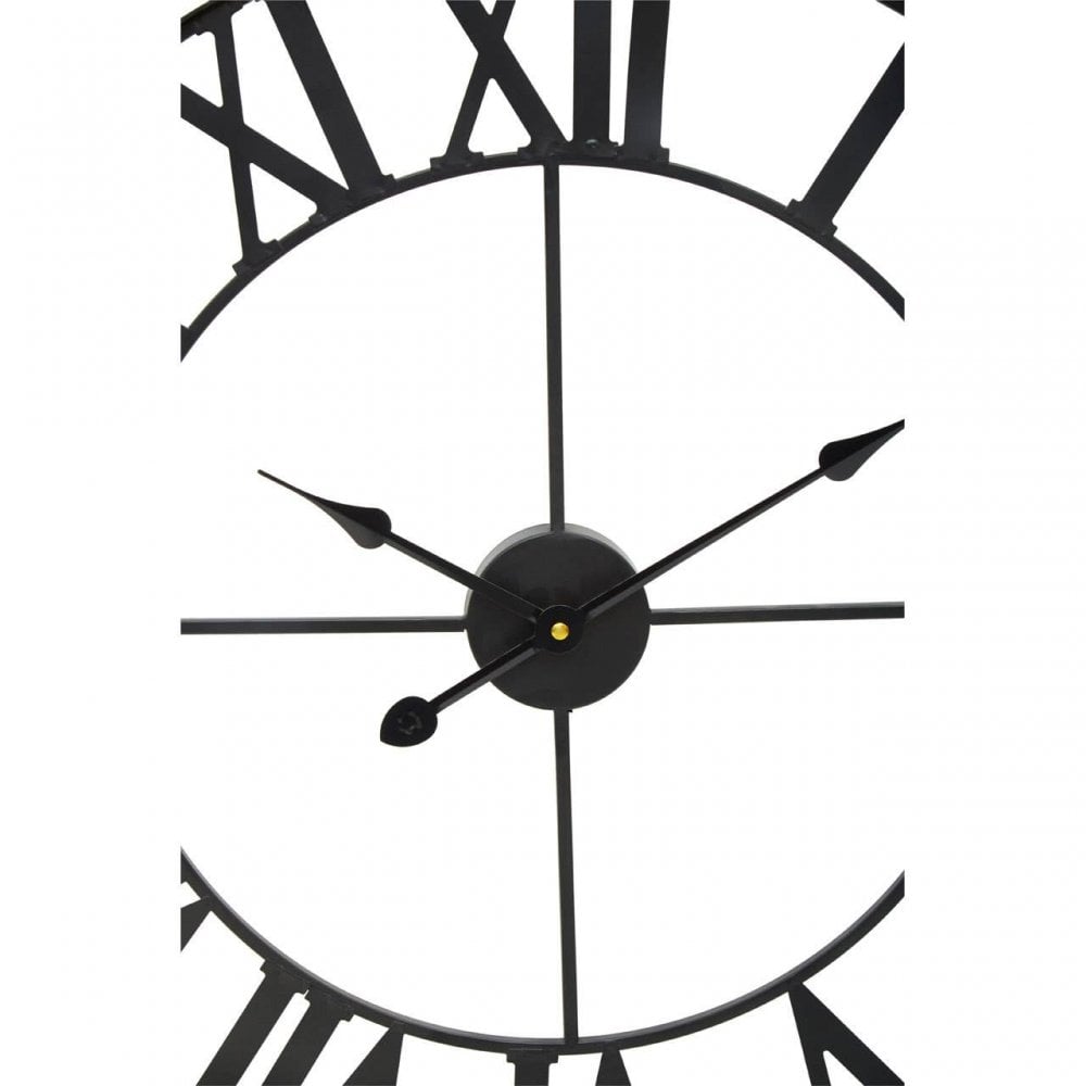 Genova Black Metal Wall Clock