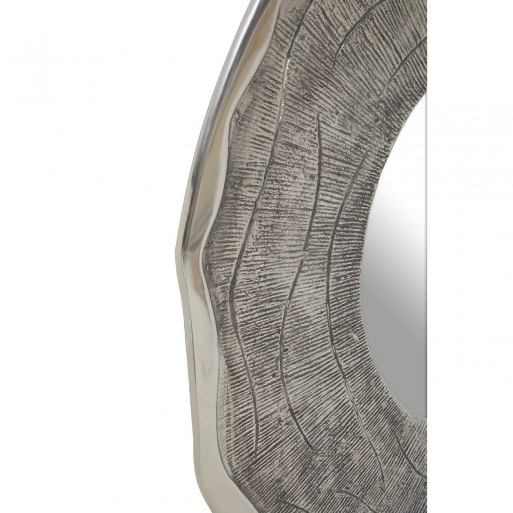 Silva Large Oak Effect Silver Wall Mirror