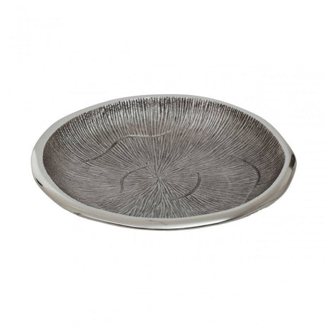 Silva Small Oak Effect Silver Bowl