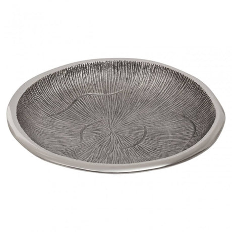 Silva Small Oak Effect Silver Bowl