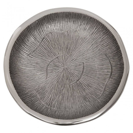 Silva Small Oak Effect Silver Bowl