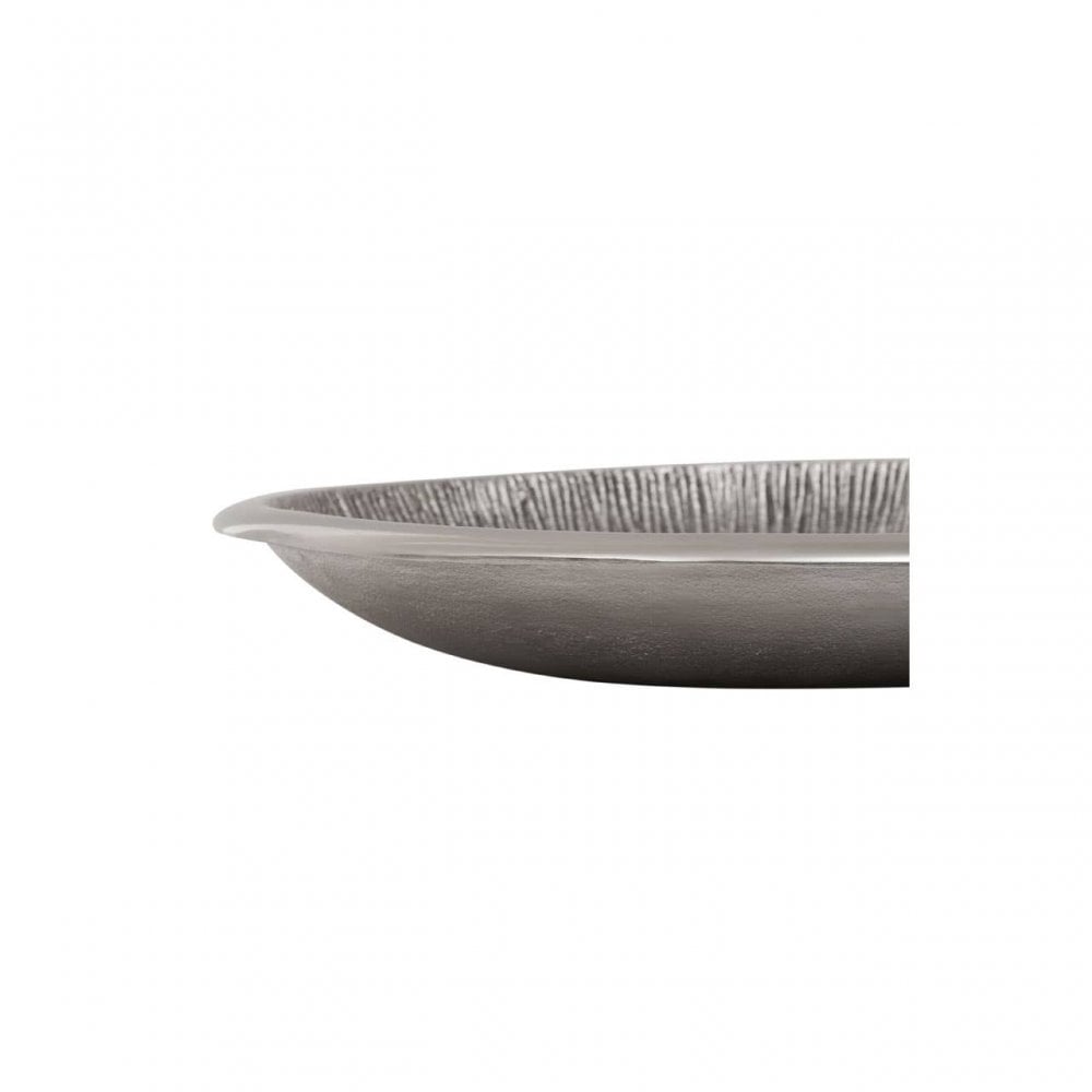 Silva Small Oak Effect Silver Bowl