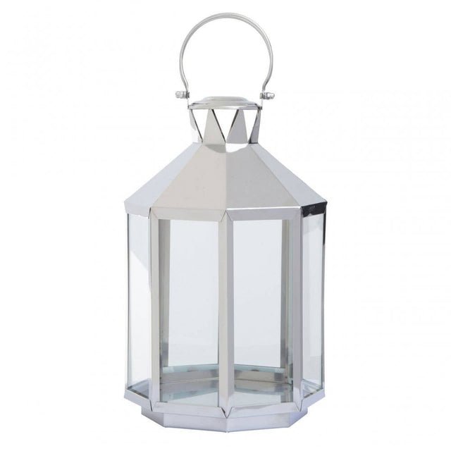 Herber Large Silver Steel Lantern