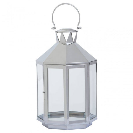 Herber Large Silver Steel Lantern