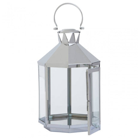 Herber Large Silver Steel Lantern