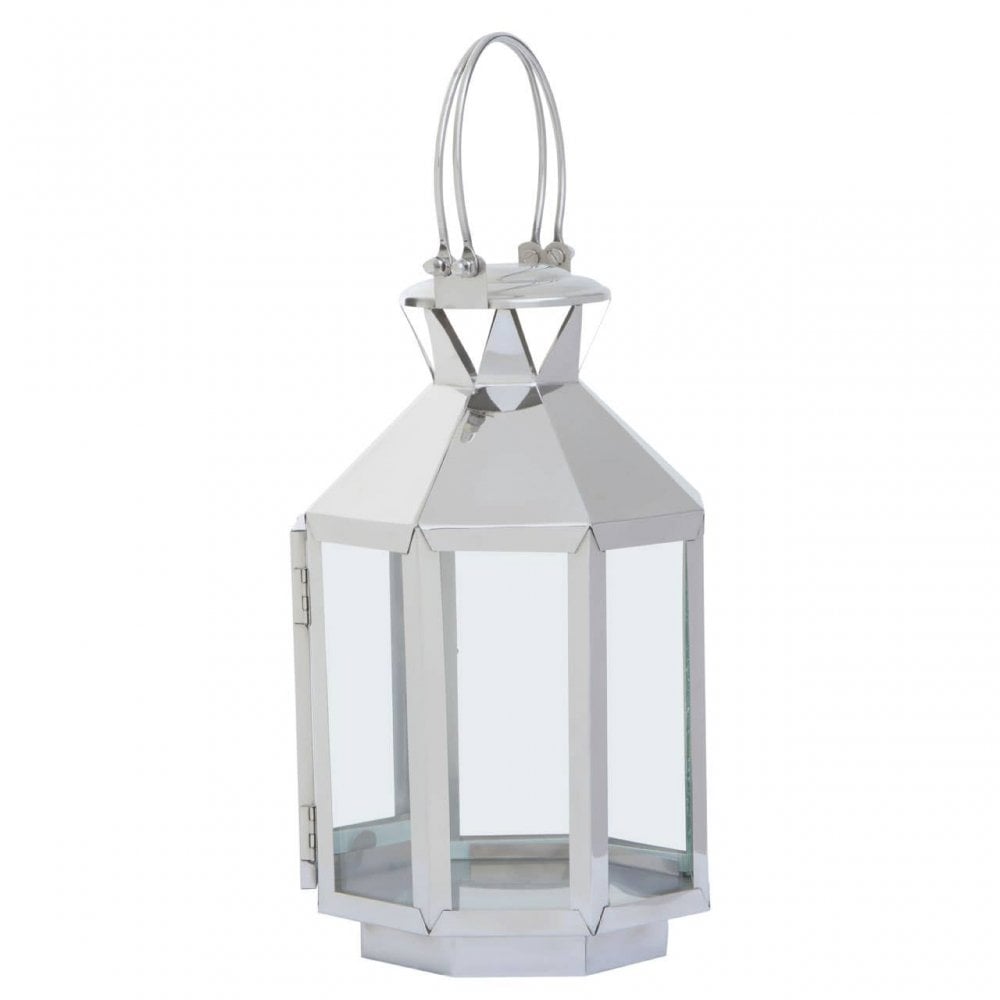 Herber Small Silver Steel Lantern
