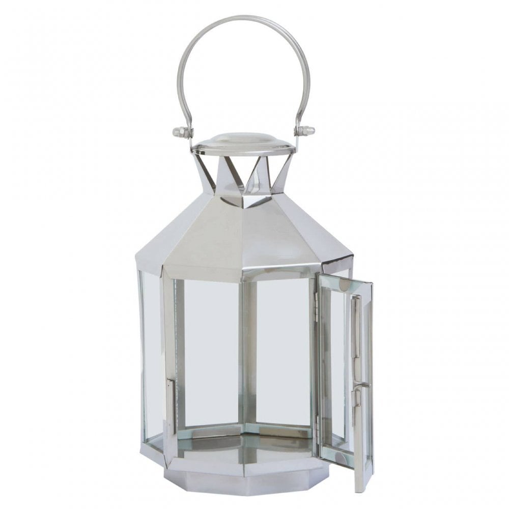Herber Small Silver Steel Lantern