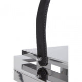 Herber Large Silver Steel With Hair On Leather Handle Lantern