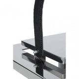Herber Small Silver Steel With Hair On Leather Handle Lantern