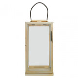 Herber Large Gold Steel With Hair On Leather Handle Lantern