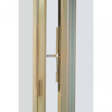 Herber Large Gold Steel With Hair On Leather Handle Lantern
