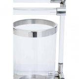 Lucita Double Silver Steel And Acrylic Lantern
