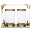 Lucita Double Gold Steel And Acrylic Lantern