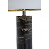 Ebony Table Lamp Chrome Base