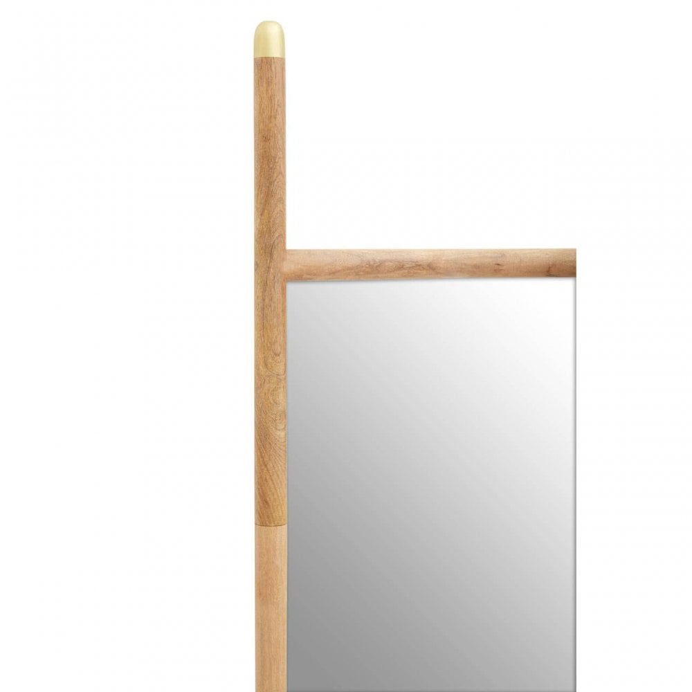 Nirav Natural Wooden Frame Mirror