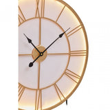 Genova Small Gold And White Led Wall Clock