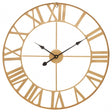 Genova Large Gold Metal Wall Clock