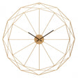 Genova Geometric Gold Metal Wall Clock