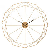 Genova Geometric Gold Metal Wall Clock