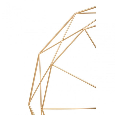 Genova Geometric Gold Metal Wall Clock