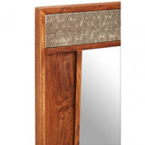 Boho Acacia Wood Wall Mirror