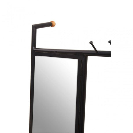Nirav Black Iron Mirror