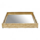Hiba Gold Finish Mirrored Tray