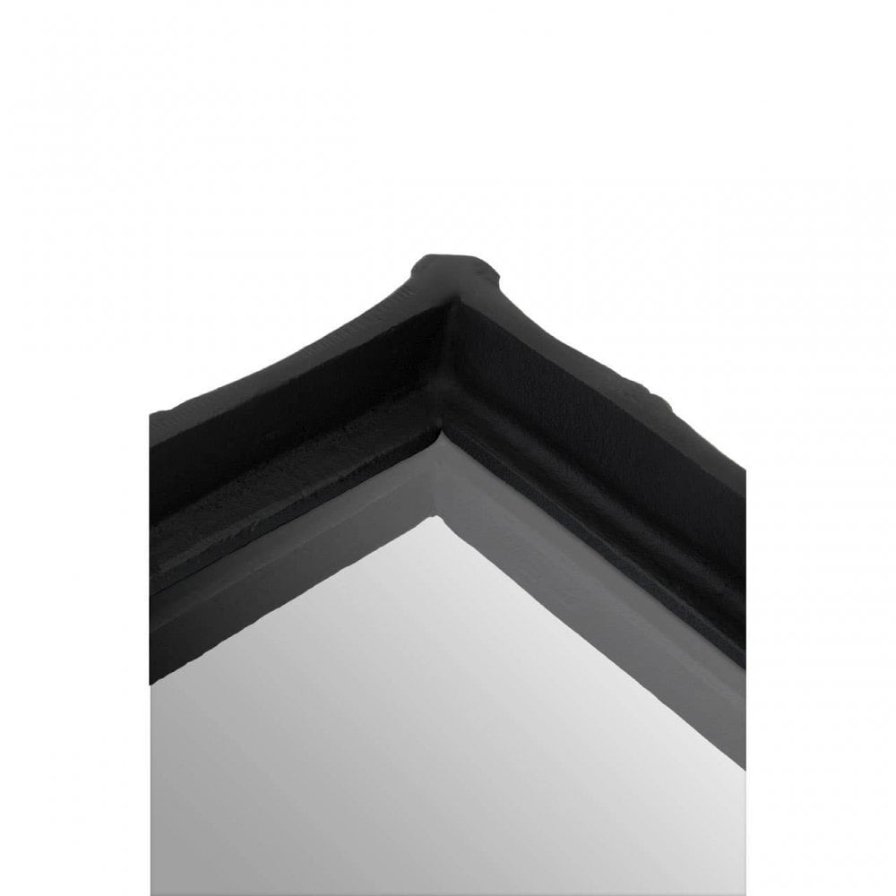 Hiba Black Finish Mirrored Tray