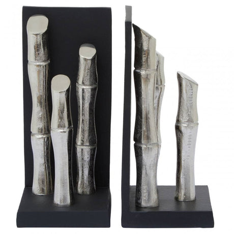 Hiba Set Of Two Silver Bookends