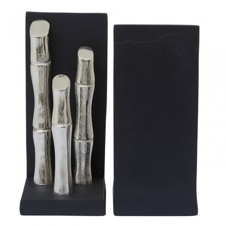 Hiba Set Of Two Silver Bookends