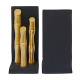 Hiba Set Of Two Gold Finish Bookends