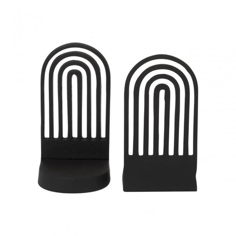 Rubi Set Of 2 Black Bookends