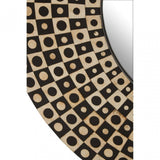 Palu Square Hole Black And Gold Wall Mirror