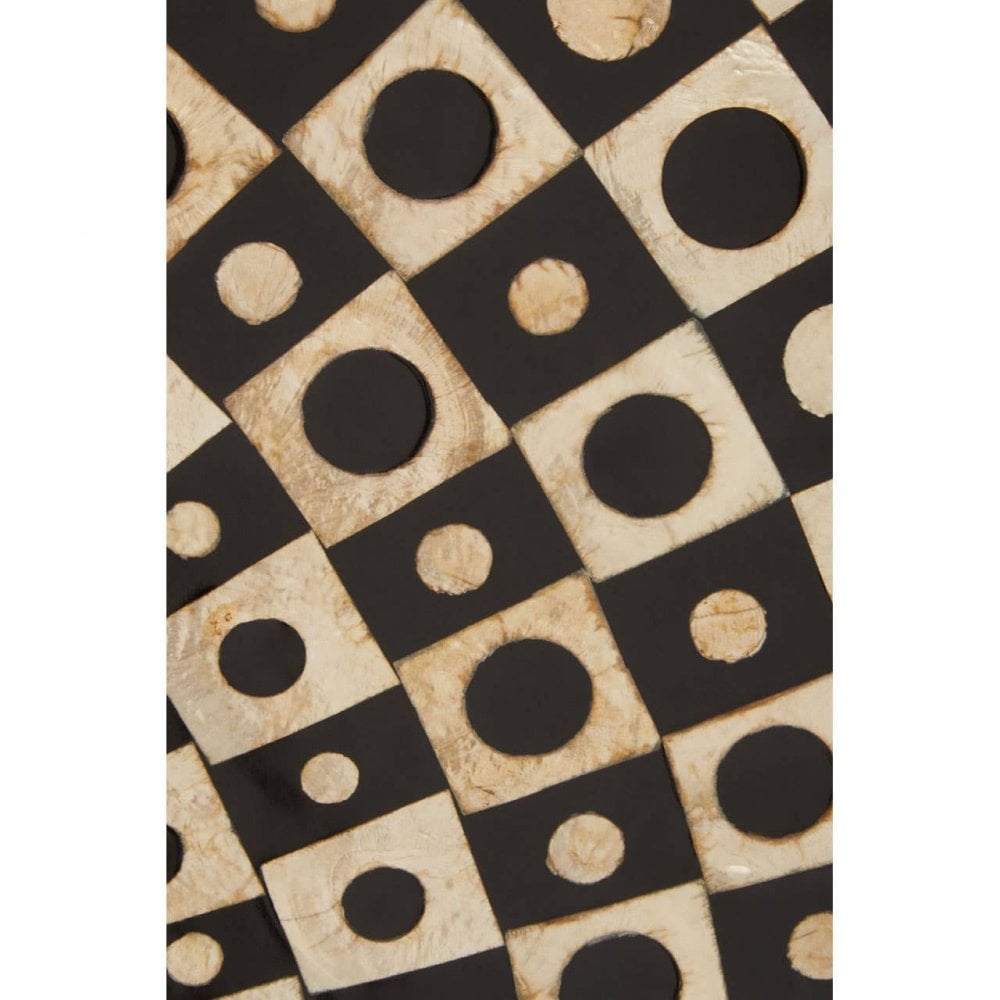 Palu Square Hole Black And Gold Wall Mirror