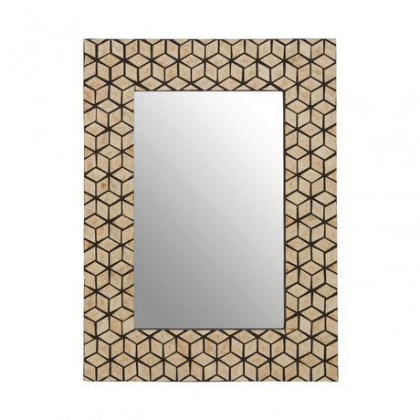 Palu Black And Gold Cm Cube Wall Mirror