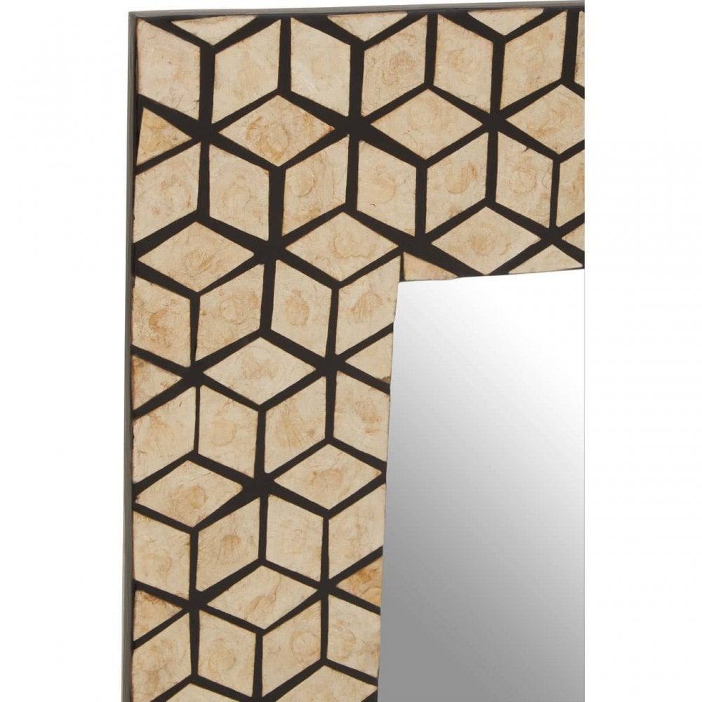 Palu Black And Gold Cm Cube Wall Mirror