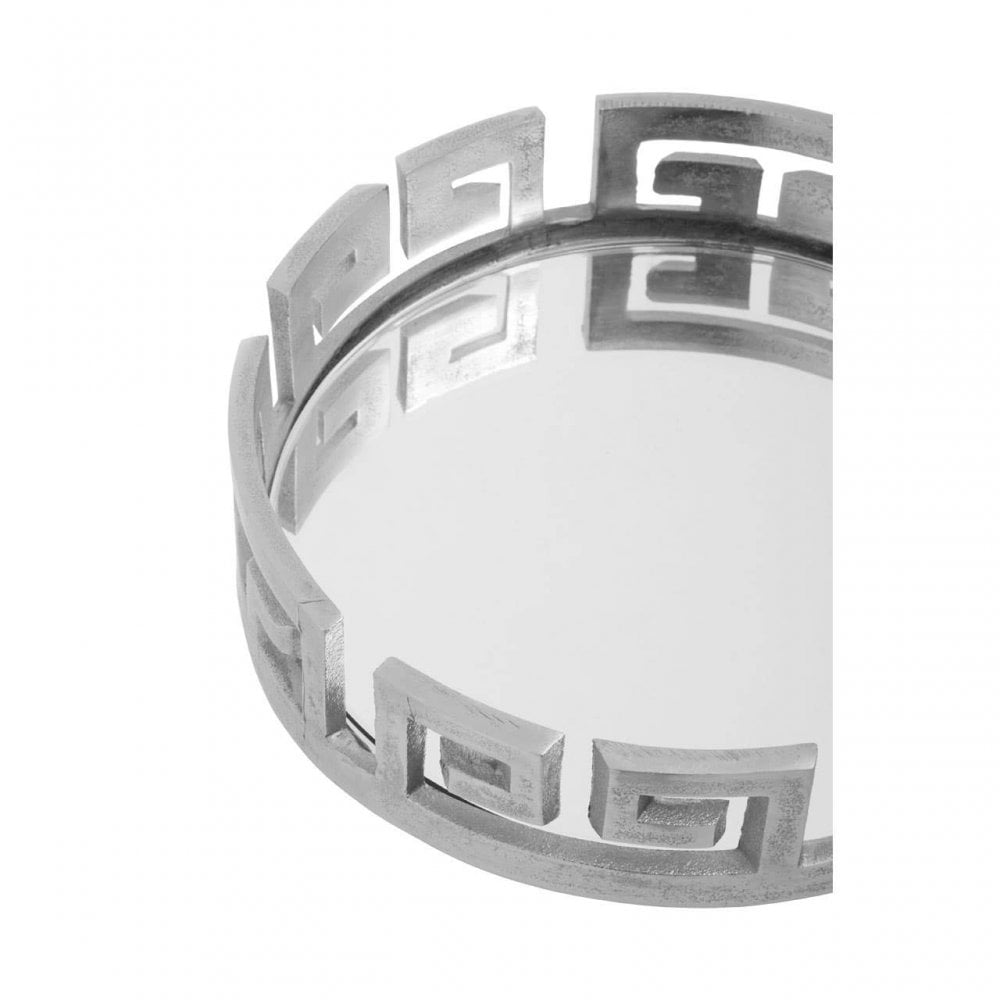 Delphi Round Silver Finish Tray