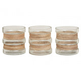 Kuta Set Of 3 Natural Tealight Holders