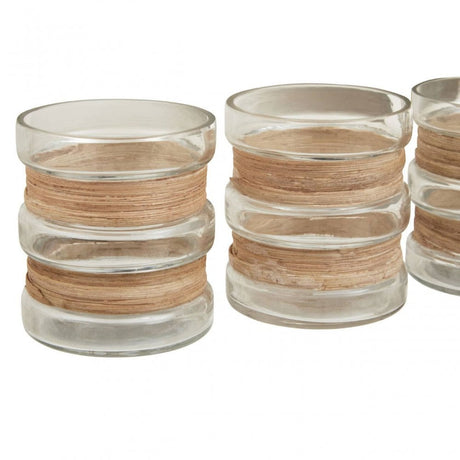 Kuta Set Of 3 Natural Tealight Holders