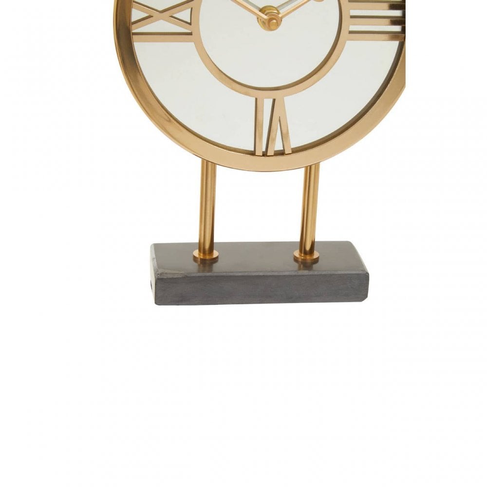 Mateo Black Marble Base Clock