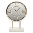 Mateo White Marble Base Clock