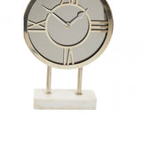 Mateo White Marble Base Clock