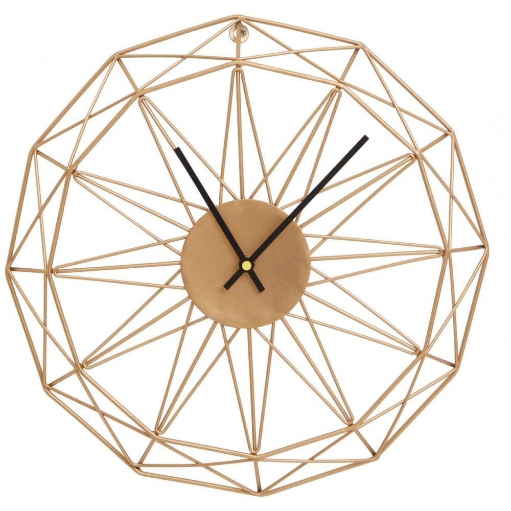 Genova Small Gold Metal Wall Clock