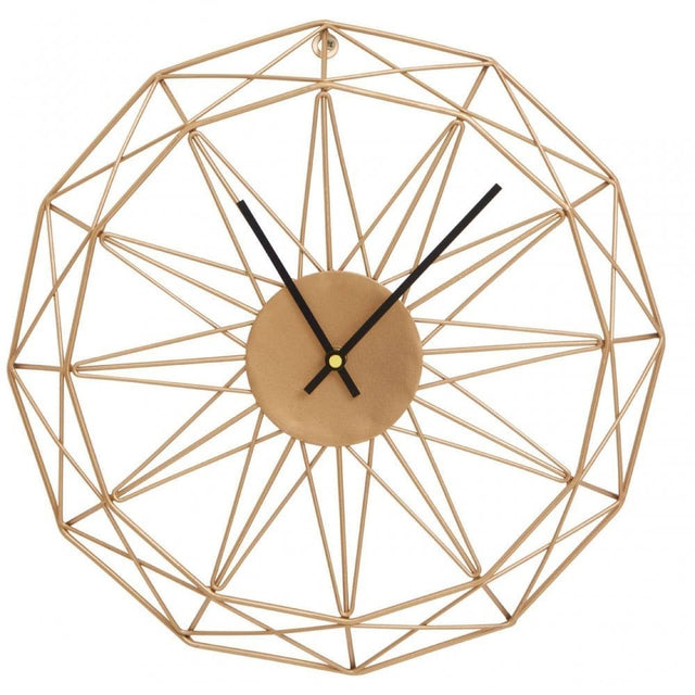 Genova Small Gold Metal Wall Clock