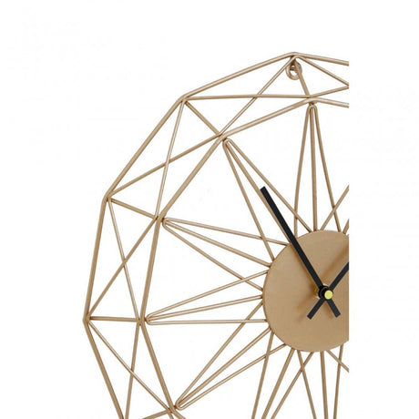 Genova Small Gold Metal Wall Clock